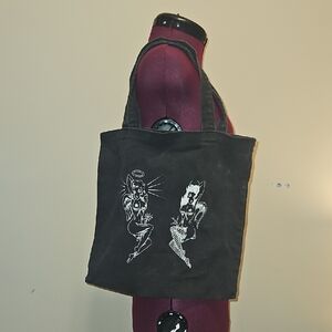 Black Graphic Tote Bag